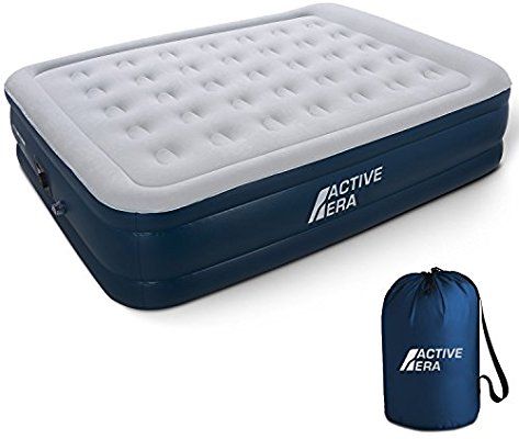 Green Haven Premium King Size Raised Airbed | Built-in Electric Pump & Carry Bag
